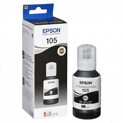 Чернила EPSON (105Bk) L7180 (95 мл, Черный пигментный) C13T00Q140 Оригинал